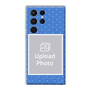 Sky Blue White Customized Printed Back Cover for Samsung Galaxy S23 Ultra