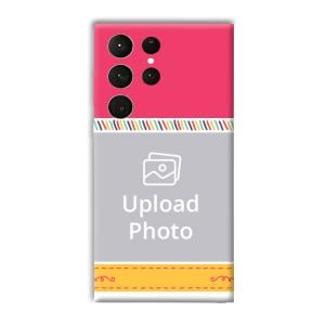 Pink Yellow Customized Printed Back Cover for Samsung Galaxy S23 Ultra