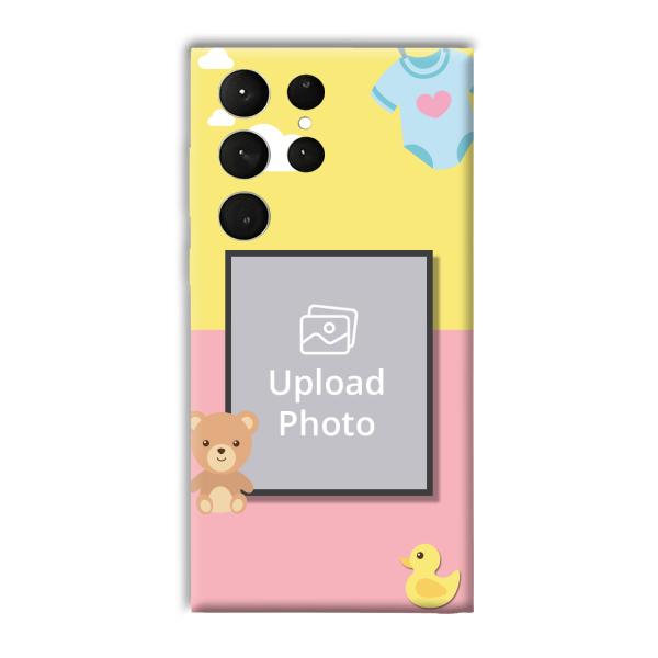 Teddy Bear Baby Design Customized Printed Back Cover for Samsung Galaxy S23 Ultra