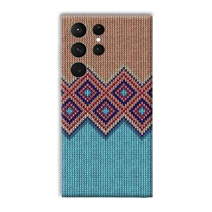 Fabric Design Phone Customized Printed Back Cover for Samsung Galaxy S23 Ultra
