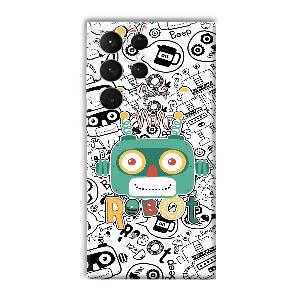 Animated Robot Phone Customized Printed Back Cover for Samsung Galaxy S23 Ultra