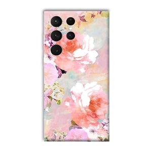 Floral Canvas Phone Customized Printed Back Cover for Samsung Galaxy S23 Ultra
