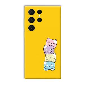 Colorful Kittens Phone Customized Printed Back Cover for Samsung Galaxy S23 Ultra