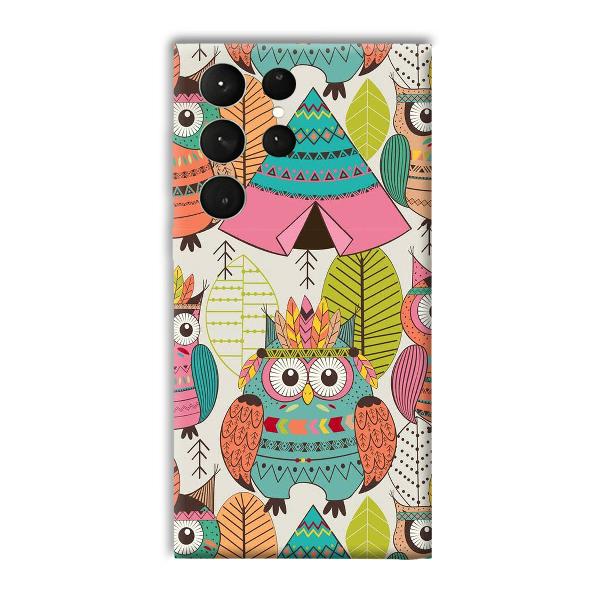 Fancy Owl Phone Customized Printed Back Cover for Samsung Galaxy S23 Ultra