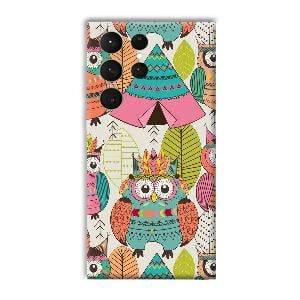 Fancy Owl Phone Customized Printed Back Cover for Samsung Galaxy S23 Ultra