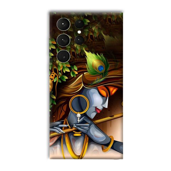 Krishna & Flute Phone Customized Printed Back Cover for Samsung Galaxy S23 Ultra