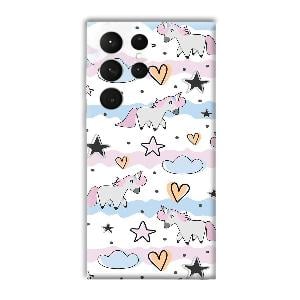 Unicorn Pattern Phone Customized Printed Back Cover for Samsung Galaxy S23 Ultra