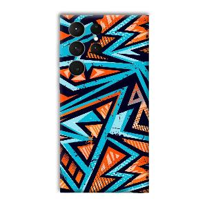 Zig Zag Pattern Phone Customized Printed Back Cover for Samsung Galaxy S23 Ultra