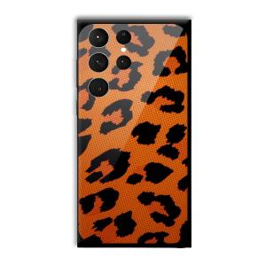 Retro Orange Customized Printed Glass Back Cover for Samsung Galaxy S23 Ultra