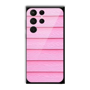 Pink Waves Customized Printed Glass Back Cover for Samsung Galaxy S23 Ultra