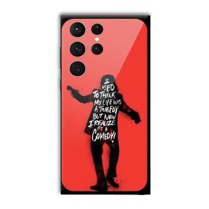 Joker Life Quote Customized Printed Glass Back Cover for Samsung Galaxy S23 Ultra