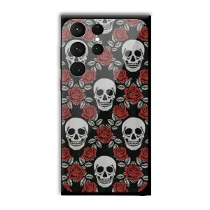 Red Skull Customized Printed Glass Back Cover for Samsung Galaxy S23 Ultra