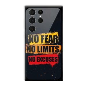 No Fear Customized Printed Glass Back Cover for Samsung Galaxy S23 Ultra