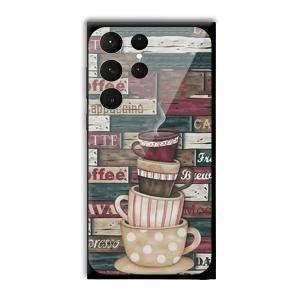 Coffee Design Customized Printed Glass Back Cover for Samsung Galaxy S23 Ultra