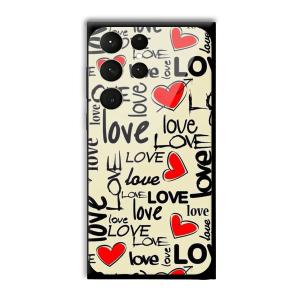 Love Customized Printed Glass Back Cover for Samsung Galaxy S23 Ultra