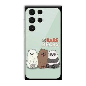 We Bare Bears Customized Printed Glass Back Cover for Samsung Galaxy S23 Ultra