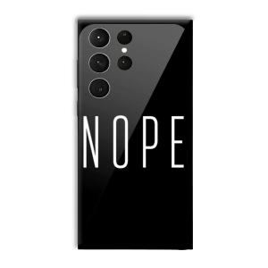 Nope Customized Printed Glass Back Cover for Samsung Galaxy S23 Ultra