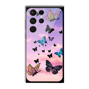Butterflies Customized Printed Glass Back Cover for Samsung Galaxy S23 Ultra
