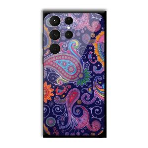 Purple Art Customized Printed Glass Back Cover for Samsung Galaxy S23 Ultra