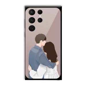 Cute Couple Customized Printed Glass Back Cover for Samsung Galaxy S23 Ultra