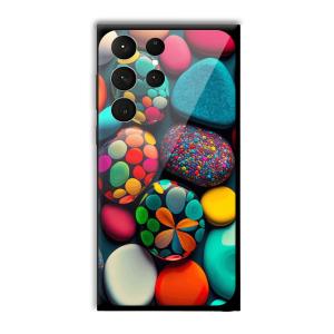 Colored Pebbles Customized Printed Glass Back Cover for Samsung Galaxy S23 Ultra