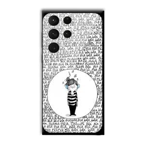 Bla Bla Customized Printed Glass Back Cover for Samsung Galaxy S23 Ultra