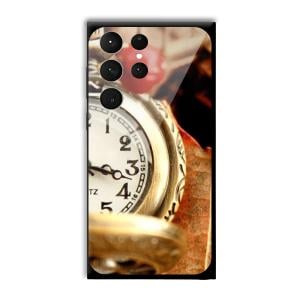 Golden Watch Customized Printed Glass Back Cover for Samsung Galaxy S23 Ultra