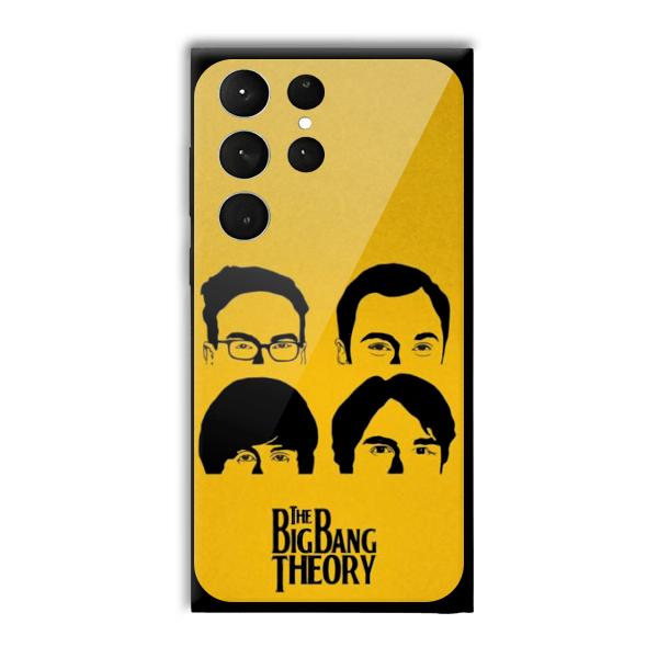 Yellow Theme Customized Printed Glass Back Cover for Samsung Galaxy S23 Ultra