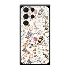 But Coffee First Customized Printed Glass Back Cover for Samsung Galaxy S23 Ultra