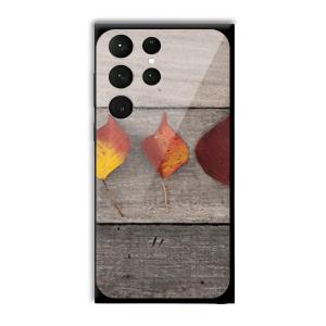 Rusty Leaves Customized Printed Glass Back Cover for Samsung Galaxy S23 Ultra