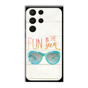 Fun in the Sun Customized Printed Glass Back Cover for Samsung Galaxy S23 Ultra