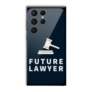 Future Lawyer Customized Printed Glass Back Cover for Samsung Galaxy S23 Ultra