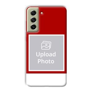 Red & White Customized Printed Back Cover for Samsung Galaxy S21 FE