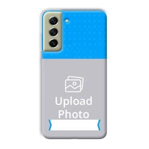 Sky Blue & White Customized Printed Back Cover for Samsung Galaxy S21 FE