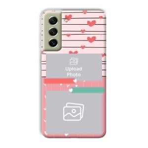Pink Hearts Customized Printed Back Cover for Samsung Galaxy S21 FE