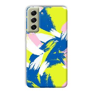 Blue White Pattern Phone Customized Printed Back Cover for Samsung Galaxy S21 FE