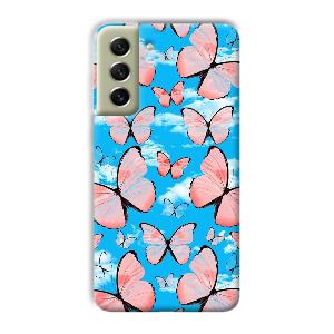 Pink Butterflies Phone Customized Printed Back Cover for Samsung Galaxy S21 FE