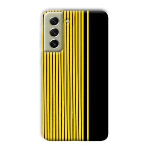 Yellow Black Design Phone Customized Printed Back Cover for Samsung Galaxy S21 FE