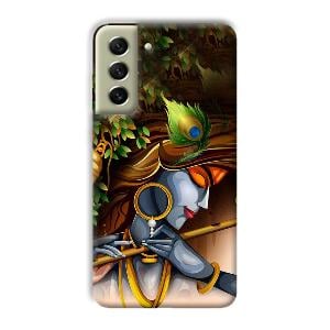 Krishna & Flute Phone Customized Printed Back Cover for Samsung Galaxy S21 FE
