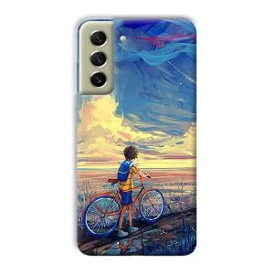 Boy & Sunset Phone Customized Printed Back Cover for Samsung Galaxy S21 FE