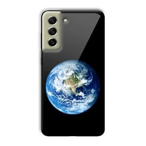 Floating Earth Customized Printed Glass Back Cover for Samsung Galaxy S21 FE