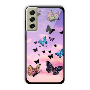Butterflies Customized Printed Glass Back Cover for Samsung Galaxy S21 FE