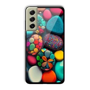 Colored Pebbles Customized Printed Glass Back Cover for Samsung Galaxy S21 FE