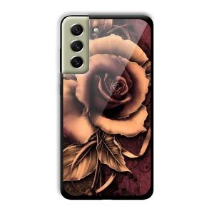 Brown Rose Customized Printed Glass Back Cover for Samsung Galaxy S21 FE