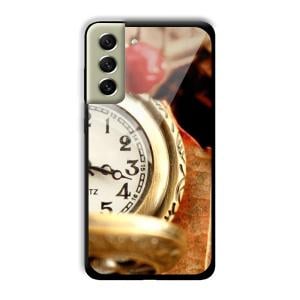 Golden Watch Customized Printed Glass Back Cover for Samsung Galaxy S21 FE