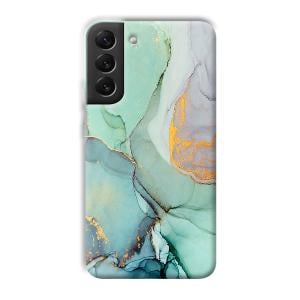 Green Marble Phone Customized Printed Back Cover for Samsung Galaxy S22 Plus
