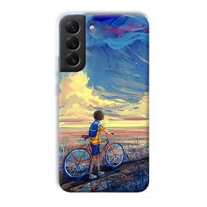 Boy & Sunset Phone Customized Printed Back Cover for Samsung Galaxy S22 Plus