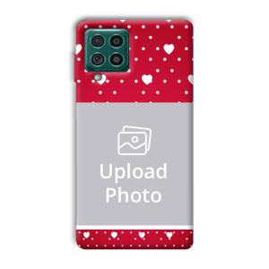 White Hearts Customized Printed Back Cover for Samsung Galaxy F62