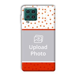 Orange Hearts Customized Printed Back Cover for Samsung Galaxy F62