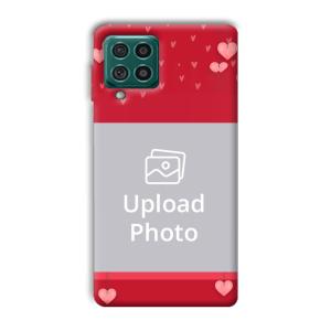 Red Pink  Customized Printed Back Cover for Samsung Galaxy F62